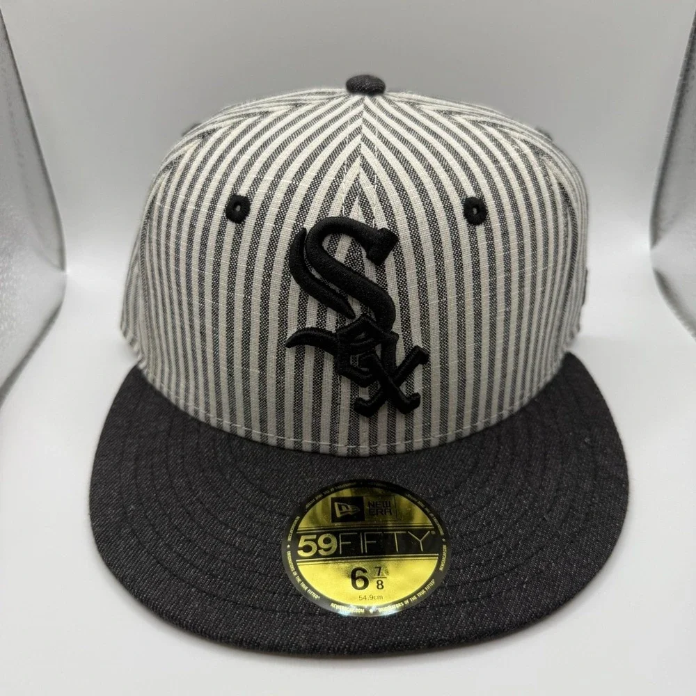 New‎ Era 59FIFTY Chicago White Sox Fitted Striped Seersucker Fitted Hat 6 7/8